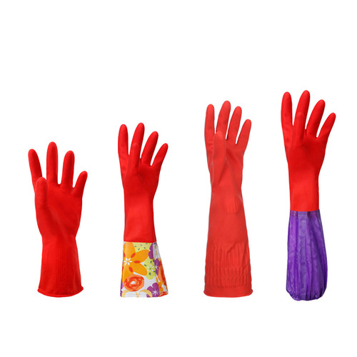 (Various Styles) Latex Household Gloves for Cleaning, Laundry, Cleaning Specific, Fleece Lined, Warm Hand Protection