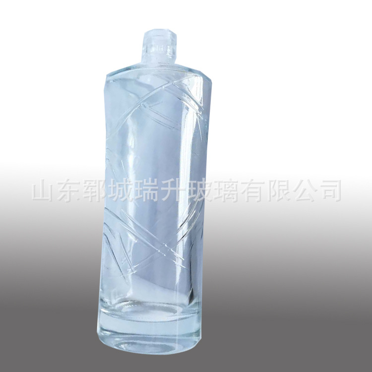 厂家批发500ml透明玻璃瓶一斤装空酒瓶泡酒瓶晶白料玻璃瓶