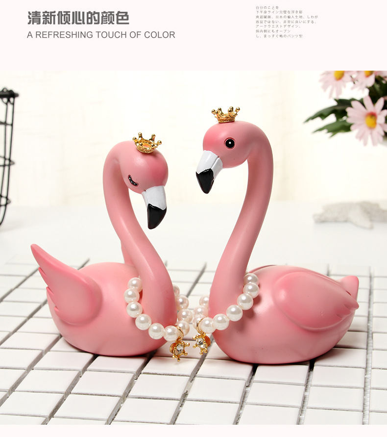 火烈鸟车摆件_03