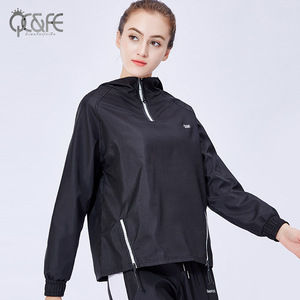 Autumn New Loose Recreational Cap Sports Blouse Long Sleeve Yoga Fitness Suit for Women Running