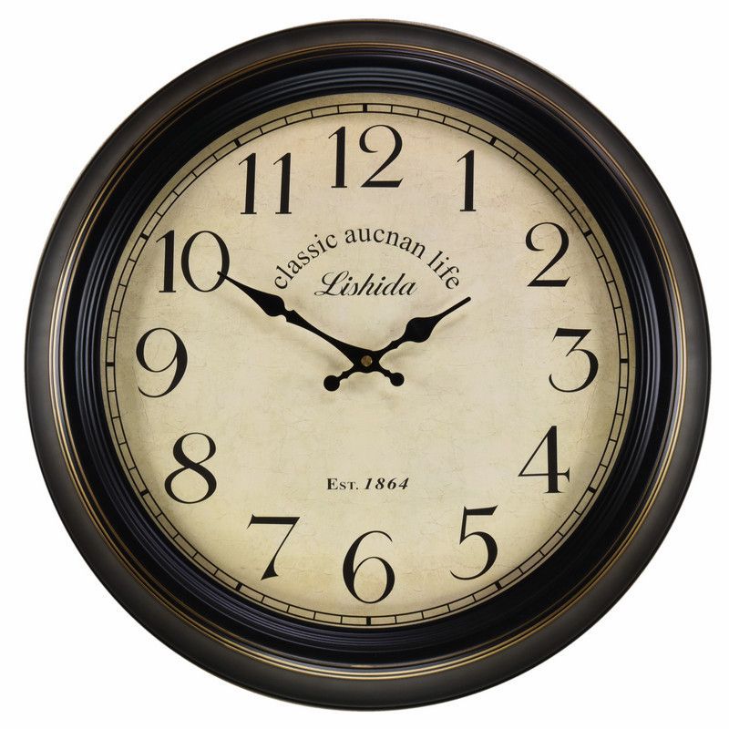 欧式复古静音大挂钟美式乡村仿古客厅挂表石英钟金色做旧怀旧钟表