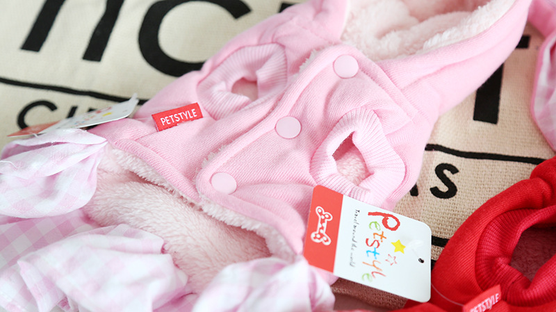 格子兔蝴蝶结绒衣