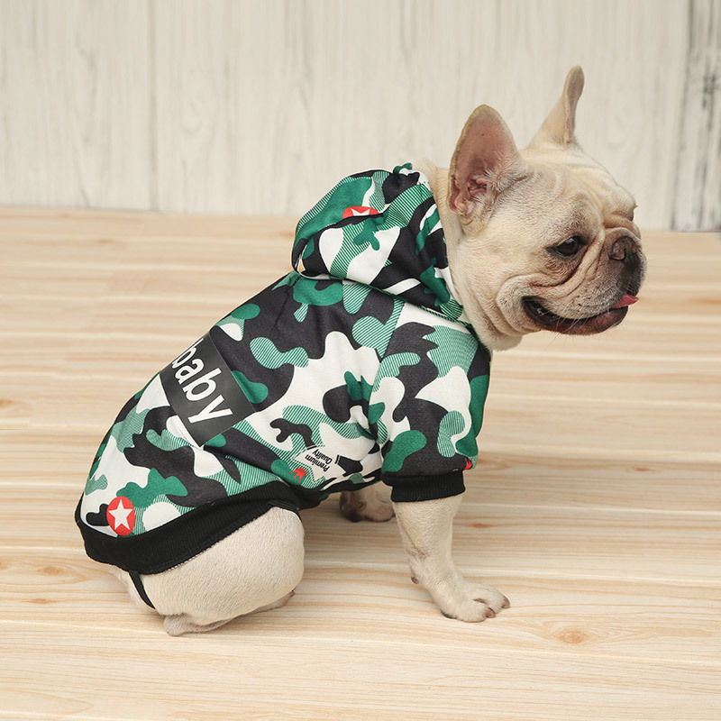Ropa para mascotas más vendida, otoño e invierno, sudadera con capucha de camuflaje, ropa con capucha para perros pequeños, ropa personalizada para perros pequeños, Pet Magic House_voghion.com
