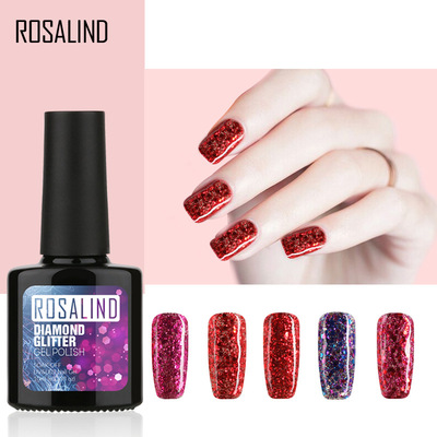 Cross-border special for ROSALIND nail Diamond Series Nail Glue Barbie glue (new 20 colours) diamond glue