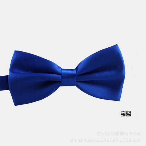 Men's formal business satin bow tie double layer solid color satin bow tie flower groom groomsmen choir colorful bow tie