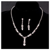 Accessory for bride, set, necklace and earrings, European style, wedding accessories, Amazon, suitable for import, wholesale