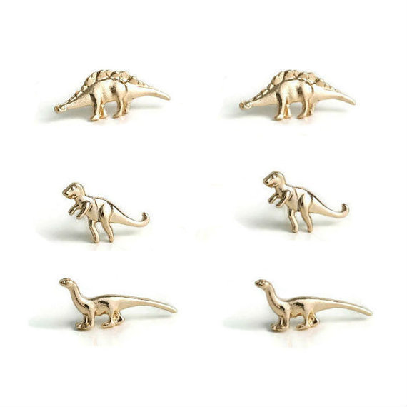 Earrings Gold Plated Silver Dinosaur Little Monster Earrings Wholesale display picture 26