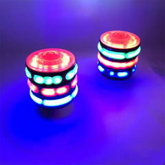 發光電子仿木陀螺 七彩閃光音樂仿木陀螺 地攤貨源熱賣廠家批發