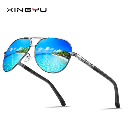 New men's polarized sunglasses toad mirror spring leg series colorful film fishing glasses driving mirror 8725
