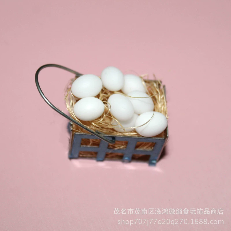 1:12 аксессуары для домика Ragdoll японская и Корейская модель сцены DIY миниатюрная еда игра мини-моделирование корзина с яйцами