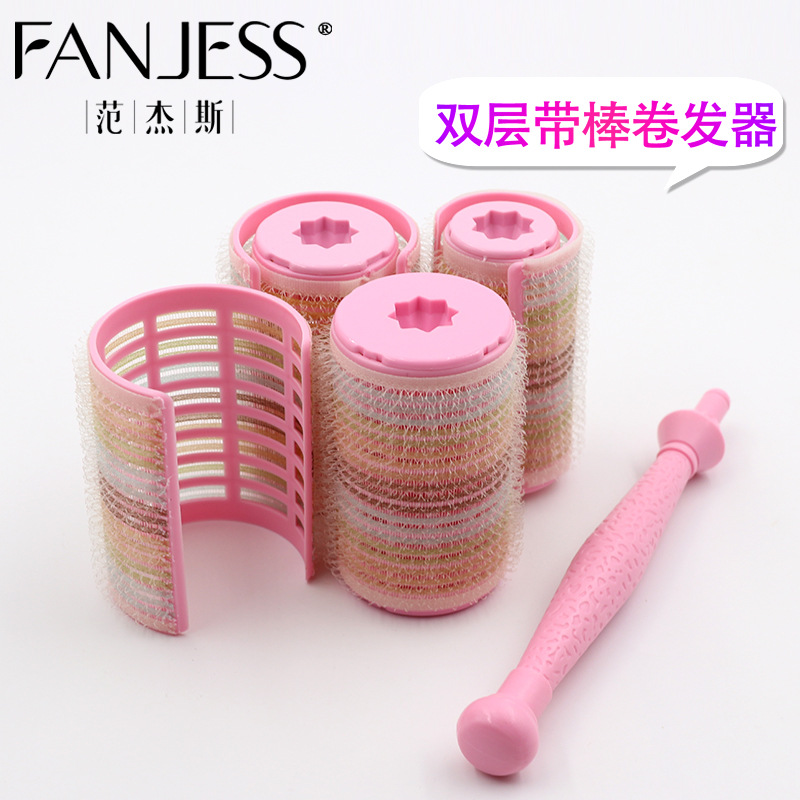 double-deck Magic Curling atmosphere Bangs Portable Self-adhesive roll Pear big roll Stereotype Curling tongs Curlers