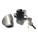 Замок для стеклянной двери без перфорации, полукруглый стеклянный замок с двойным открыванием, модный противоугонный замок для раздвижной двери офиса