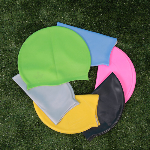 Yiwu factory direct sales solid color swimming cap high elastic silicone waterproof swimming cap unisex swimming cap wholesale