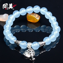 同美水晶饰品彩色玉石手链韩版时尚七彩单圈玉石手串厂家批发