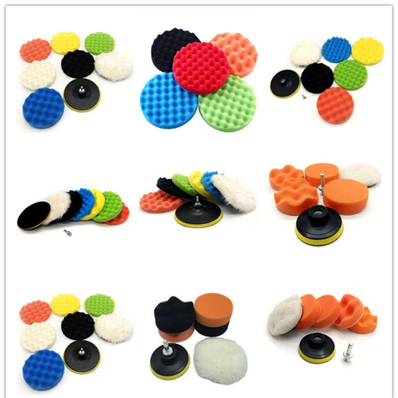 汽车美容海绵盘3-7寸平面 抛光轮 汽车打蜡套 毛毡羊毛球套装厂家