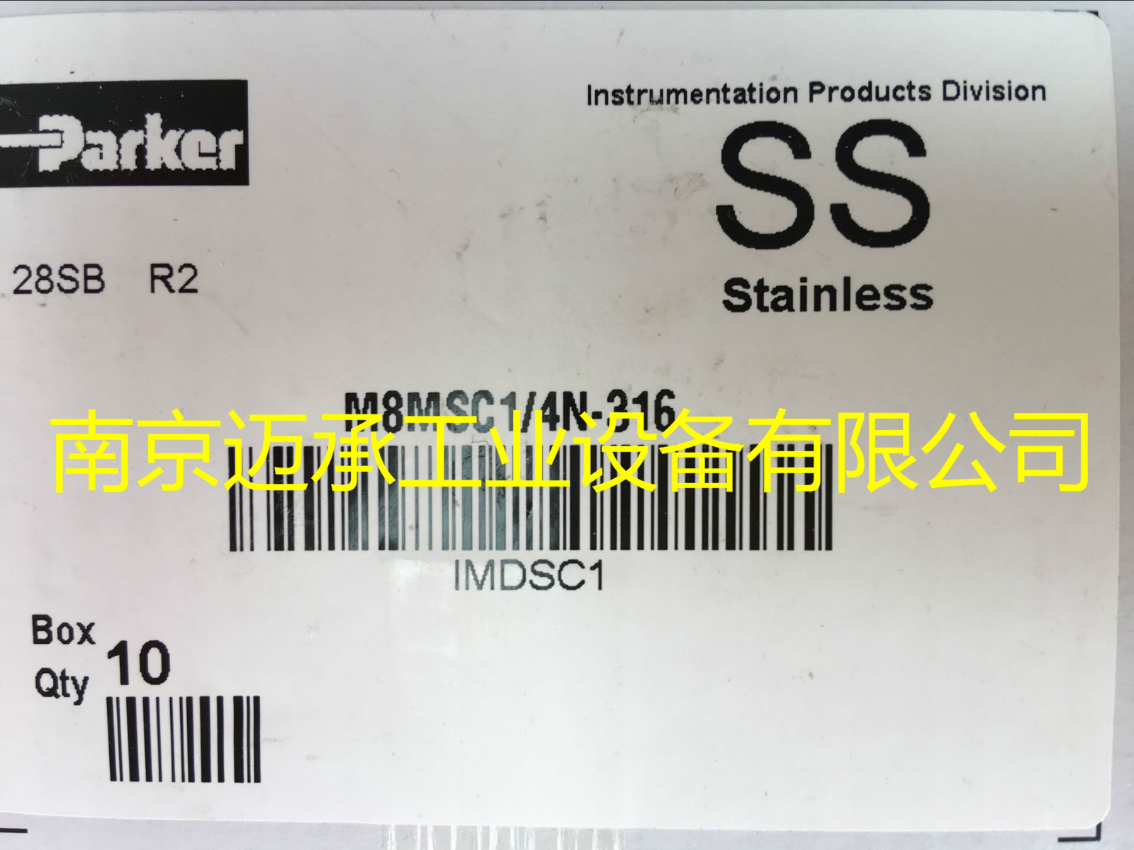 PARKER派克不锈钢接头M8MSC1/4N-316现货销售