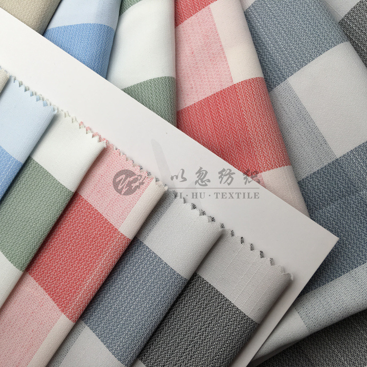 4.5cm涤棉TC大格 2019年春秋新款衬衫面料 时尚男女装 竹节 现货