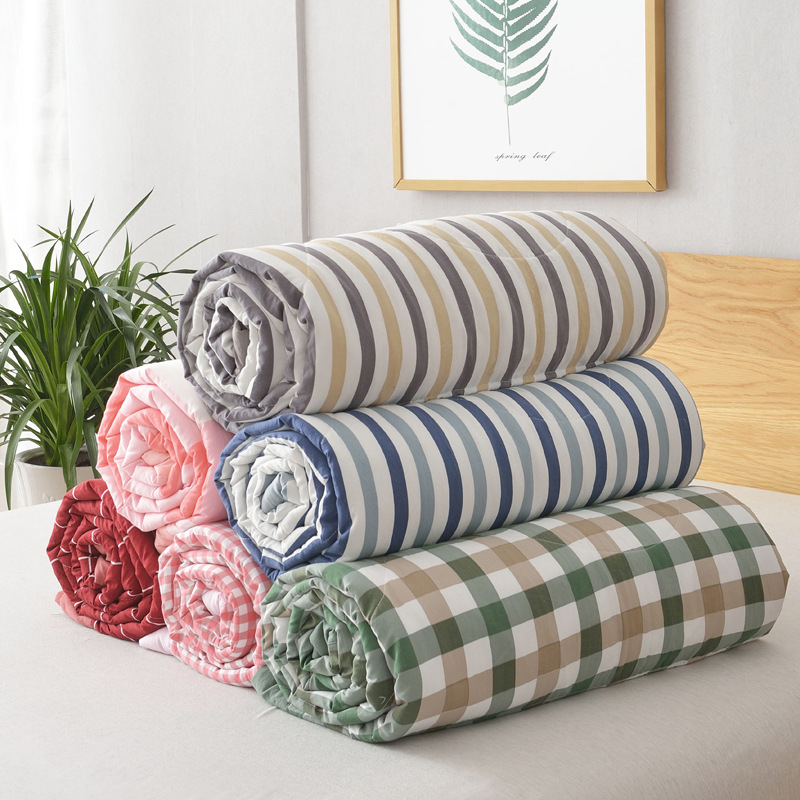 Manufactor Direct selling Washed cotton Cool in summer The quilt core Cotton Like a breath of fresh air lattice summer summer quilt On behalf of