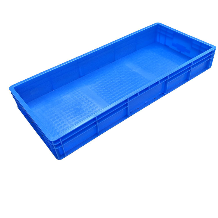 供应pp塑料食品储存 五金工具 物流收纳箱 蓝色长方形周转箱