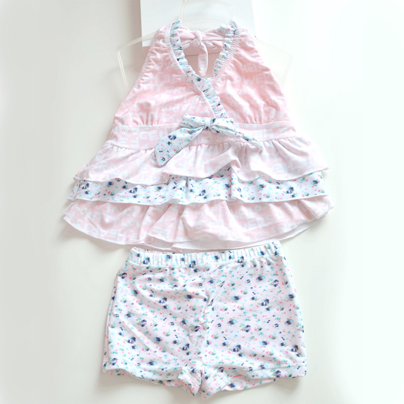 ZK71200511 Light pink pattern bow split