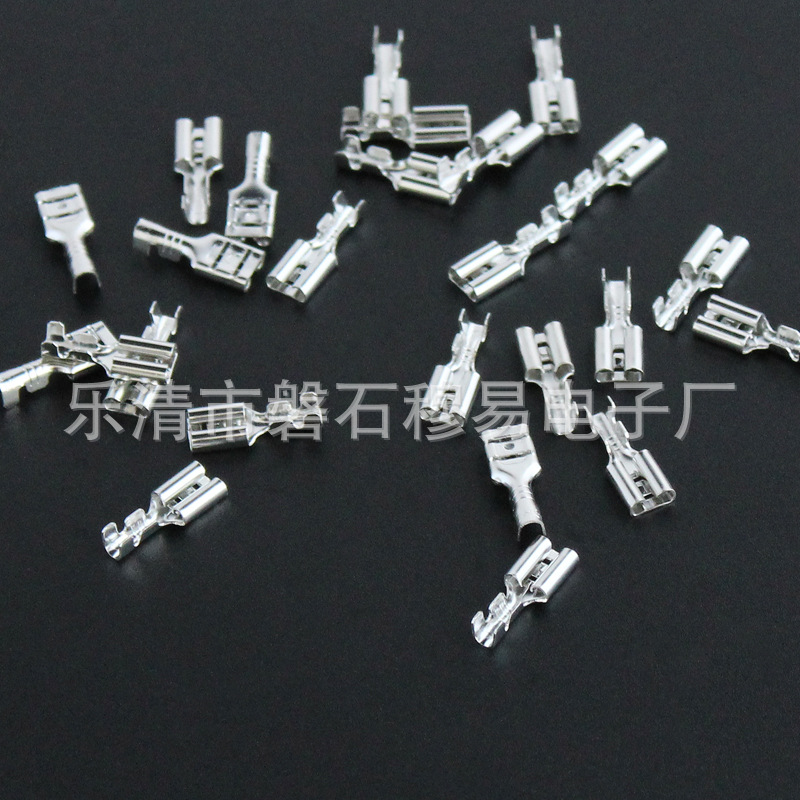 4.8端子公母端子4.8插簧4.8直插187插簧187插簧接线端子扦簧冷压