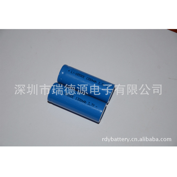 厂家直销  电池 聚合物锂电池 圆柱形18500  1300mAh锂电池