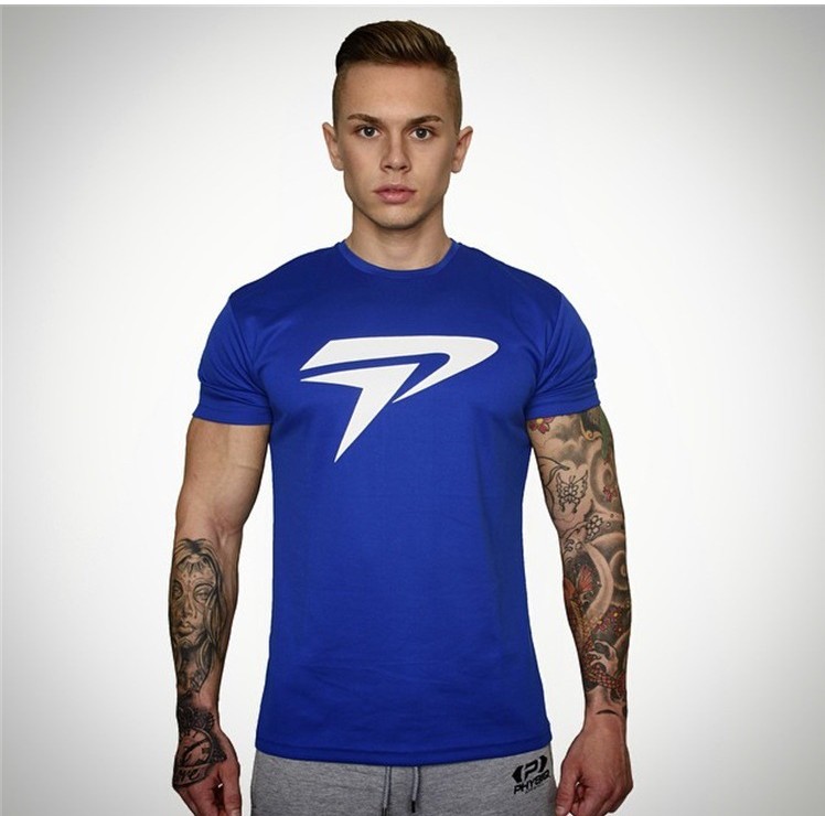 Summer New Muscle Fitness Brothers T-shirt Men's Sports Fitness Short-sleeved Running Training Cotton Factory Direct Sales