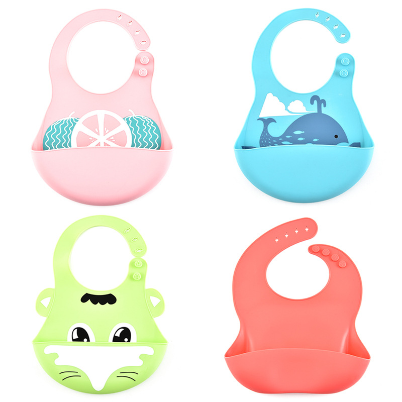 direct deal silica gel children Bibs children Rice pocket Bib children Cartoon Rice pocket Bib 100 gram