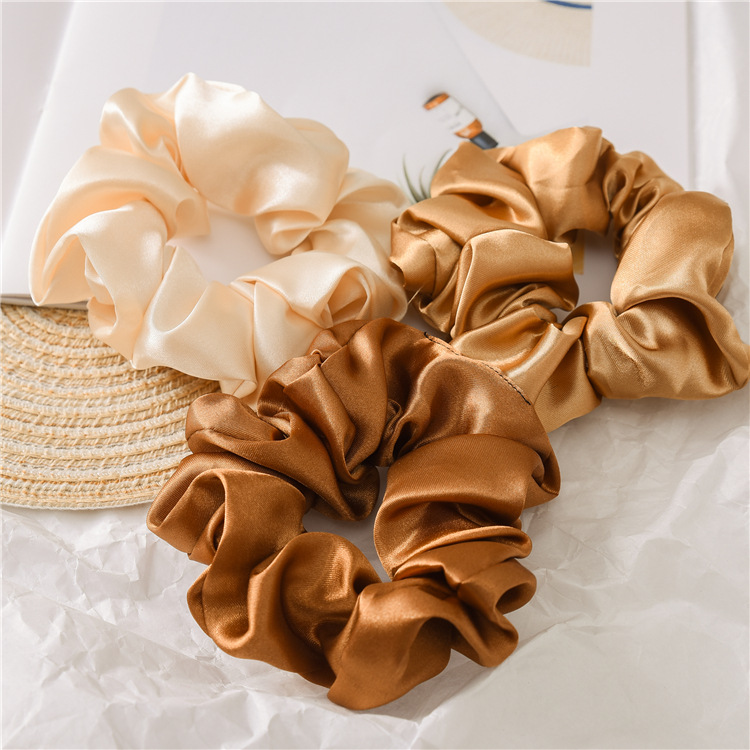 Women's Fashion Solid Color Satin Cloth Handmade Hair Tie display picture 4