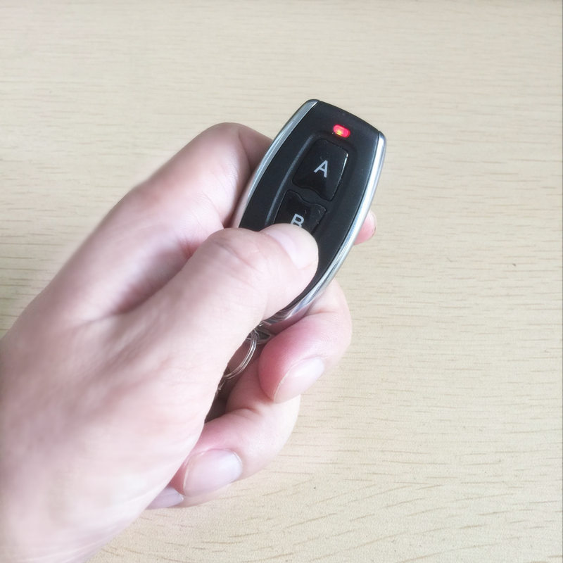 通用1527遥控器金属2键学习码固定码遥控器433无线433警报器按键