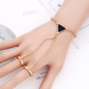 Accessory, triangle, ring, fashionable bracelet, jewelry, simple and elegant design, wholesale