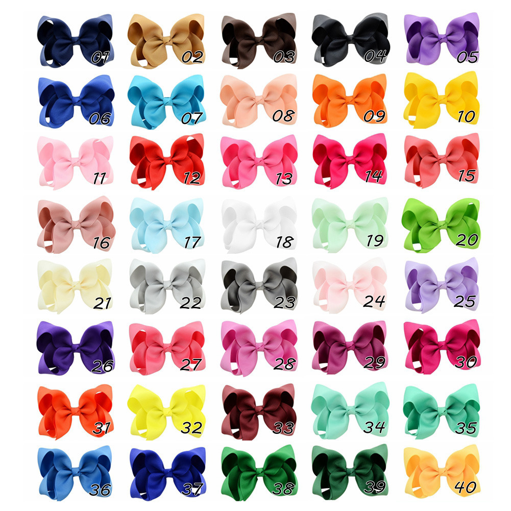 Simple Fashion Style Flower Bow Children's Ribbed Ribbon Bow Hairpins display picture 1