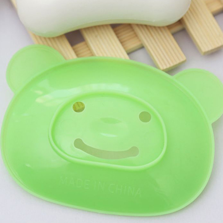 Factory Direct Sales Bear Soap Box K-Style Creative Cute Cartoon Soap Box Home Bathroom Daily Soap Box