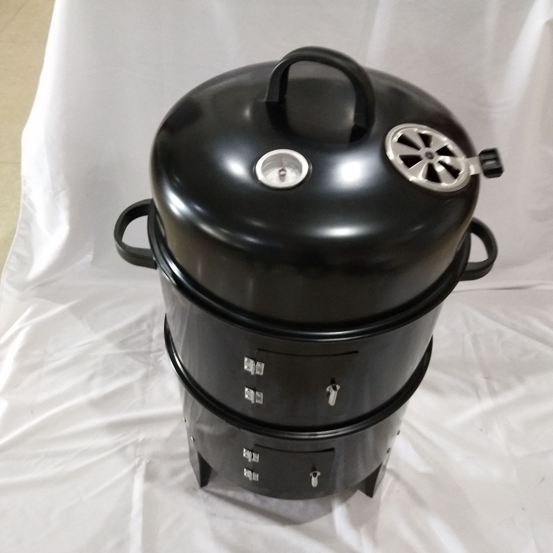 Suministro directo de fábrica barbacoa parrilla redonda 3-en-1 plegable portátil al aire libre barbacoa parrilla