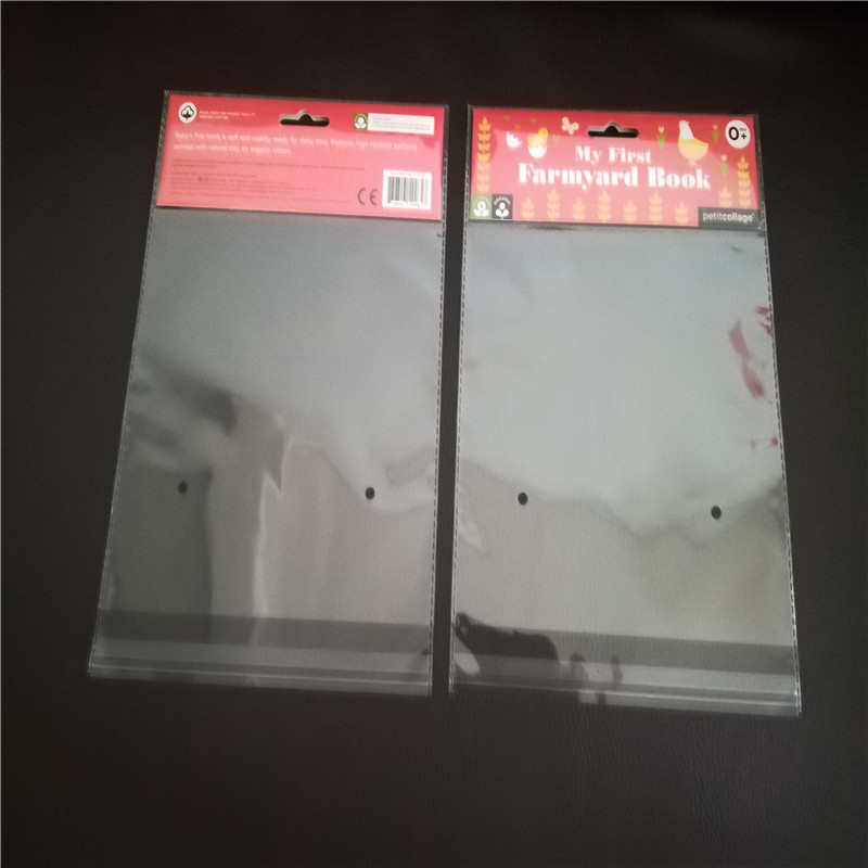 深圳带纸卡头opp袋子透明各种规格自粘口胶袋opp插卡包装袋