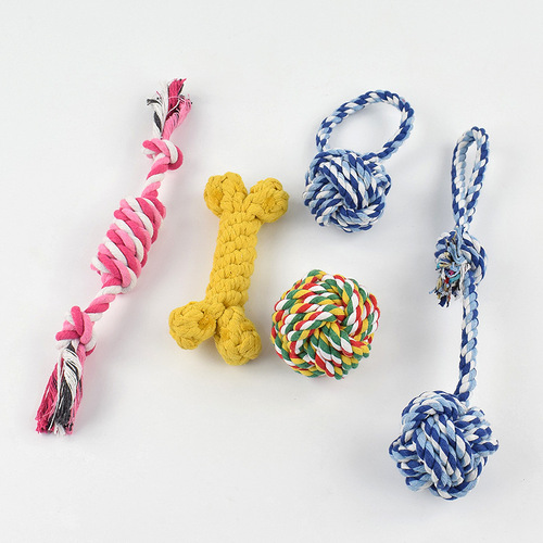 Factory direct selling pet toy combination set Amazon pet twine toy set dog toy wholesale