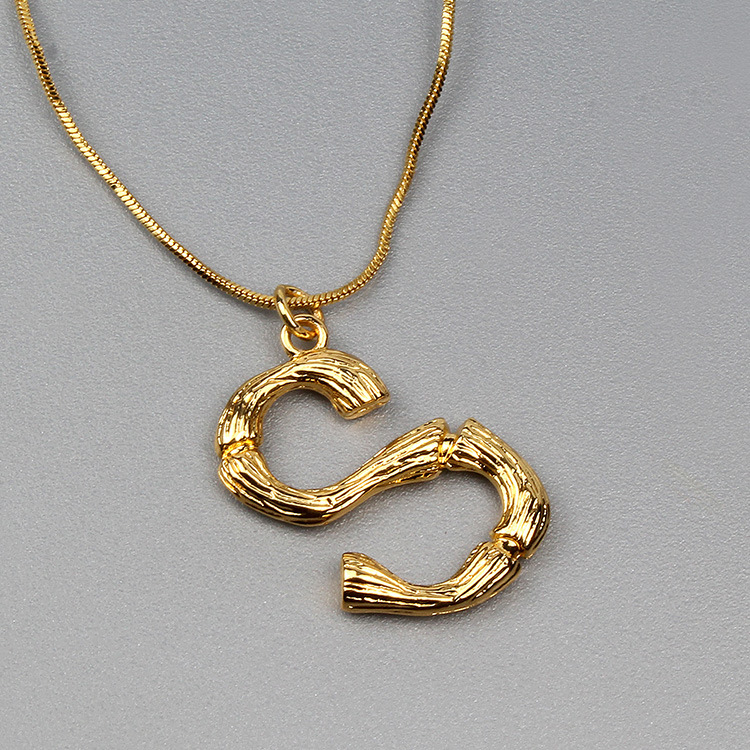 Pendant Necklace Classification Vintage Style Letter Alloy Plating Unisex Pendant Necklace