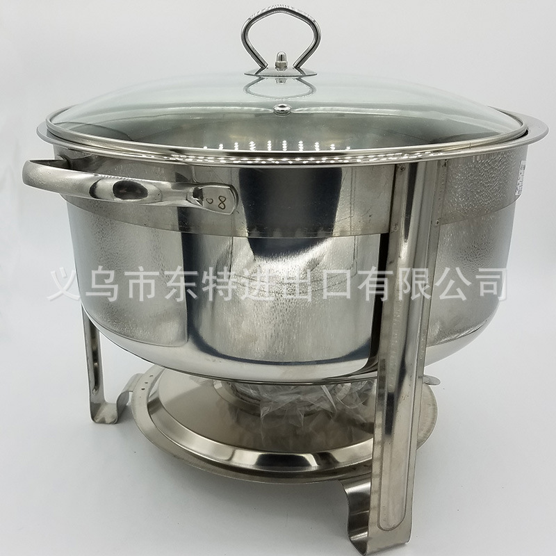 Factory direct sales of stainless steel dining stoves, straight-leg double-layer alcohol stoves, hotel and restaurant buffet stoves, hanging lid dining stoves detail image 6