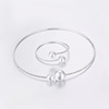 Fashionable short bracelet, jewelry, choker from pearl, European style, diamond encrusted, wholesale