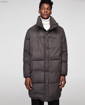 外貿原單男羽絨服中長款立領歐美大碼男士外套冬裝保暖羽絨男裝