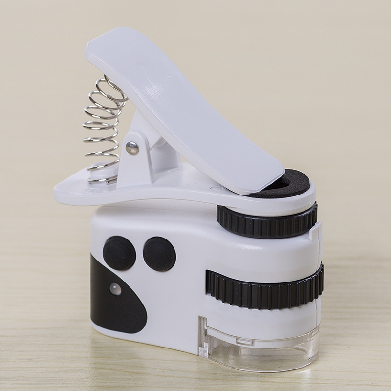 厂家直销充电式LED.UV带手机夹显微镜MPK15-CL50X