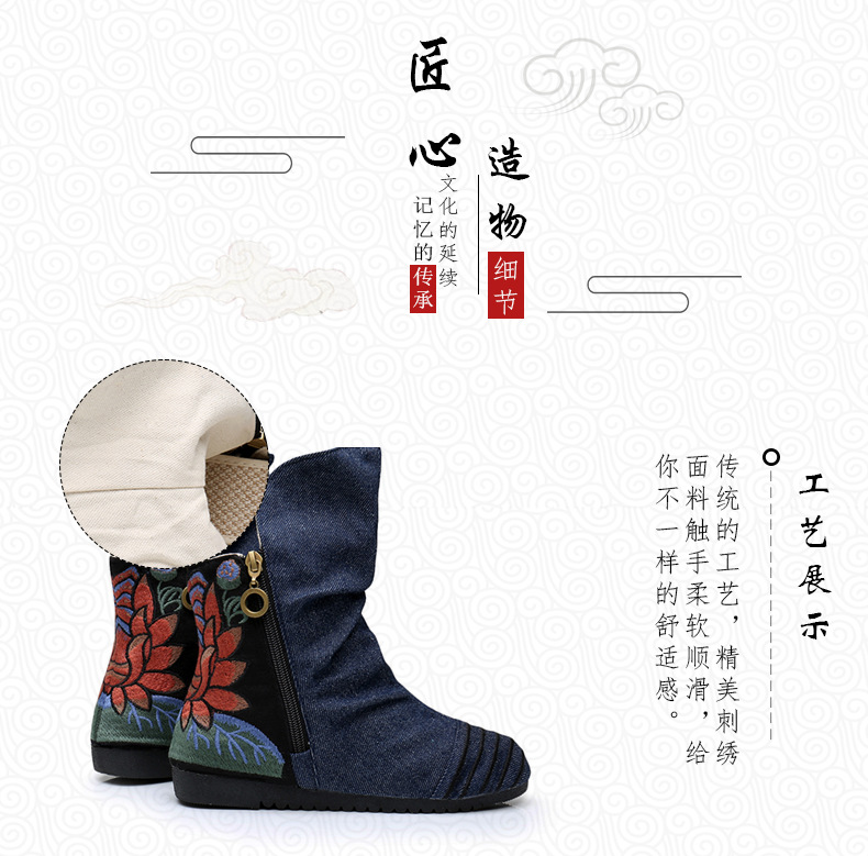 Bottes femme  BEIJING en Tissu de coton - Ref 3355527 Image 11