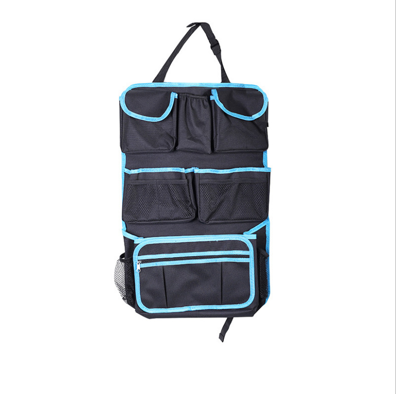 跨境专供 汽车座椅靠背收纳袋 椅背杂物收纳挂袋大容量牛津布耐脏