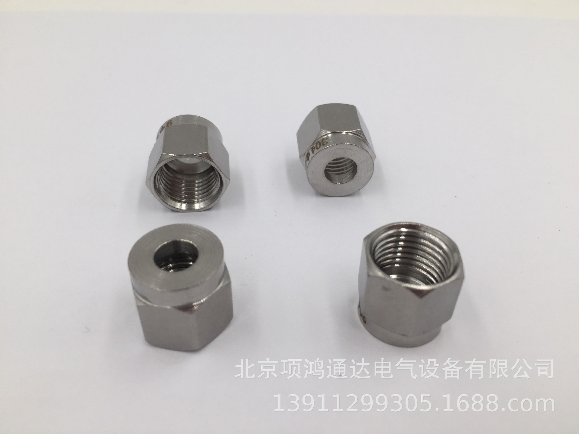 正品LEAFUNE不锈钢SUS316L高压6000PSI卡套接头螺母螺帽锁帽