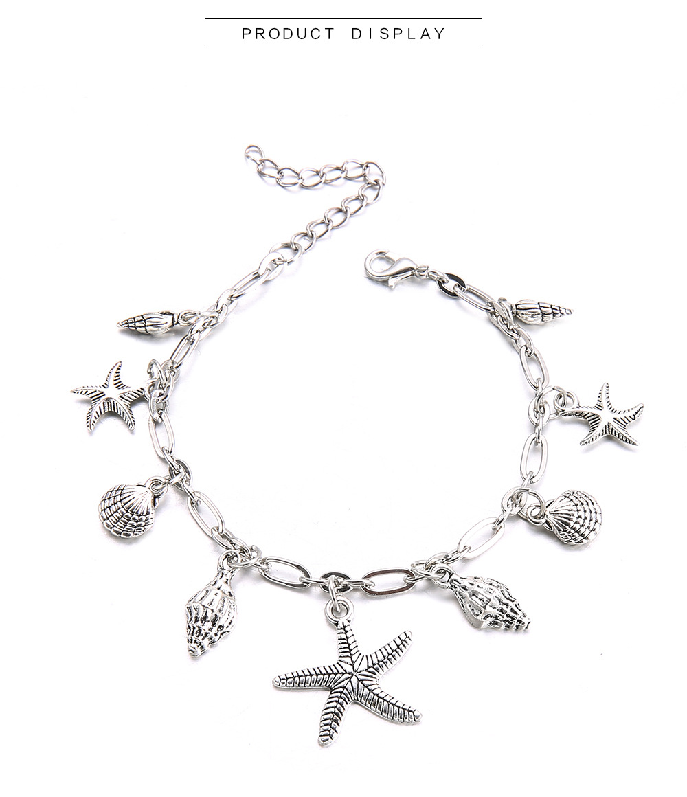 Beach Starfish Shell Alloy Plating Women's Anklet display picture 2