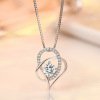 Platinum necklace, fashionable pendant, accessory, jewelry, simple and elegant design, Korean style