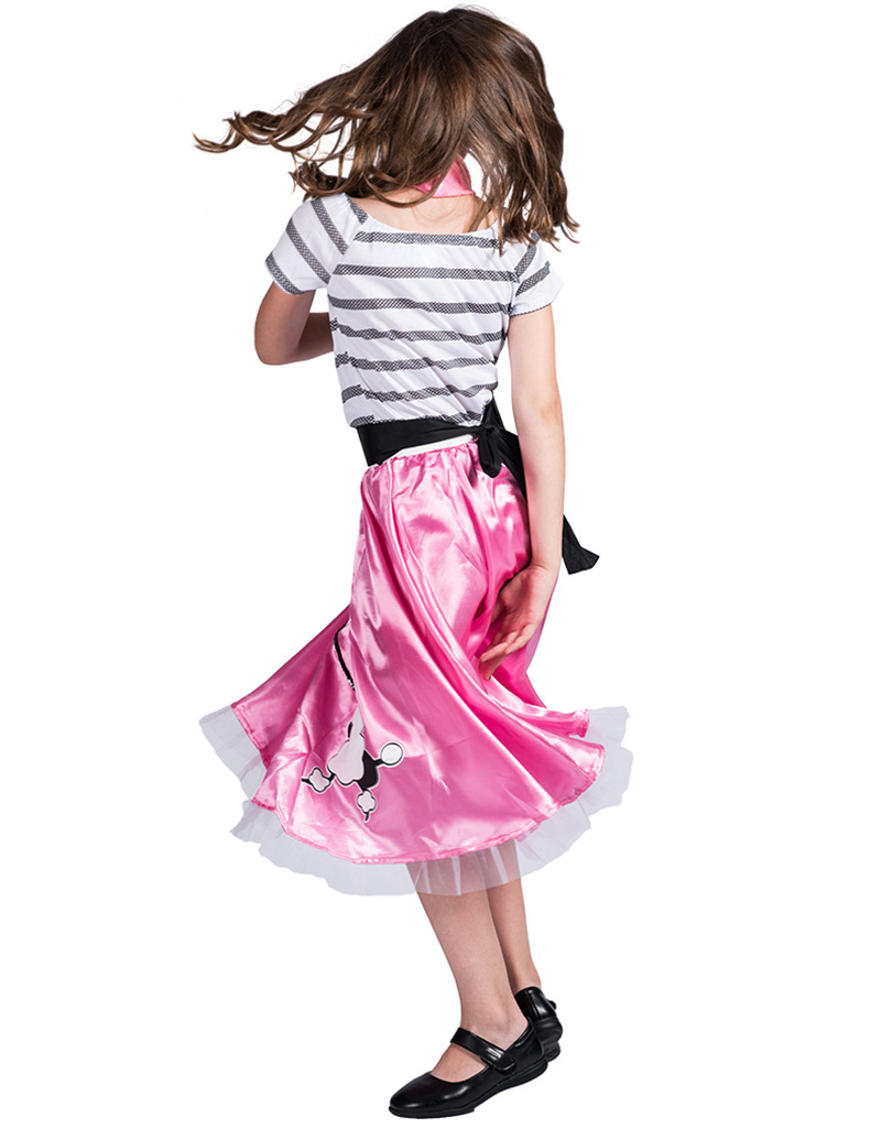 Fabricante en stock de Halloween niños etapa traje Rosa niña caniche Halloween juego de niños traje