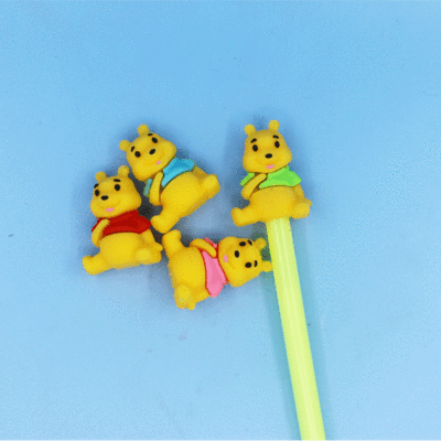 direct deal originality lovely PVC Three-dimensional soft Winnie bear pencil case Pen accessories