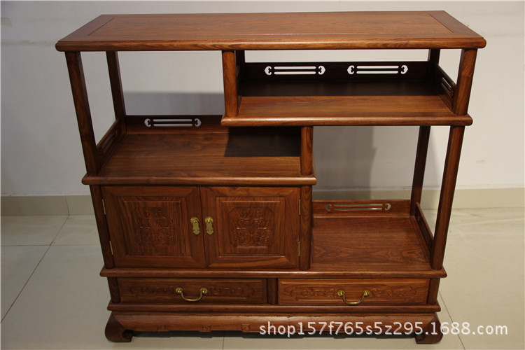 Pear Lockers multi-function Drinks cabinet solid wood Storage cabinet multi-storey To fake something antique Carved Rosewood Sideboard