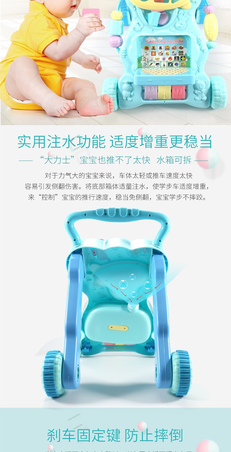 热卖新品婴幼儿早教益智防侧翻助步车13个月-3岁宝宝多功能学步车详情图5